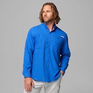 Columbia Men's Button Down Blue Large